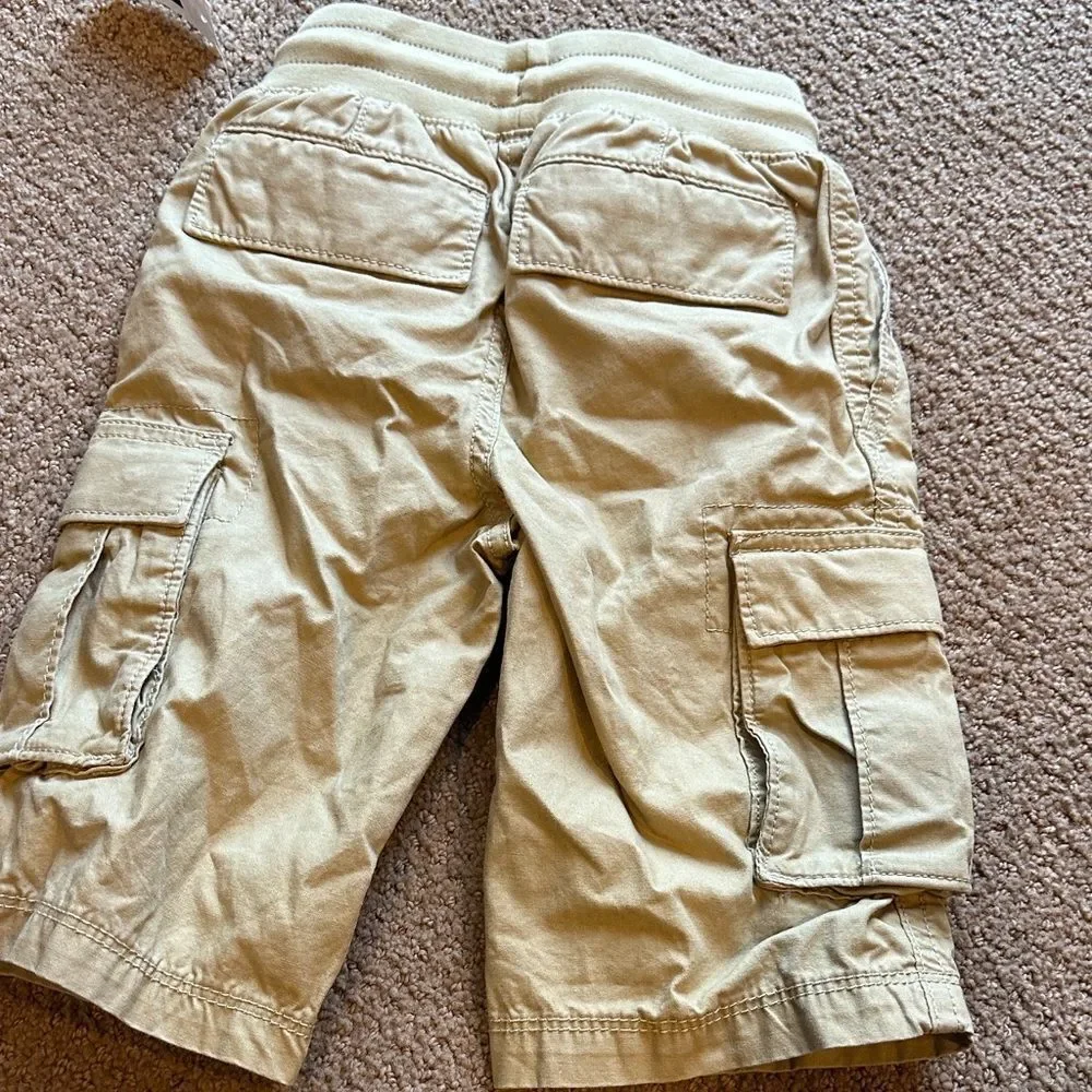 GAP Boys (3) Pairs of Casual Pull-On Shorts in Navy Blue and Tan Size XS (4-5)
